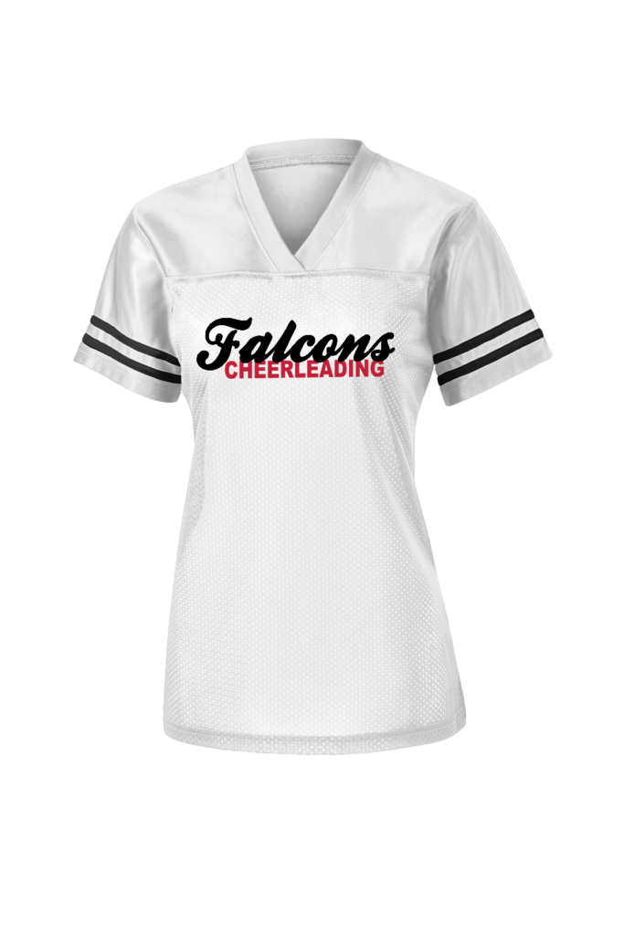 Jersey Cheer T-Shirts White Black Falcons Cheerleading