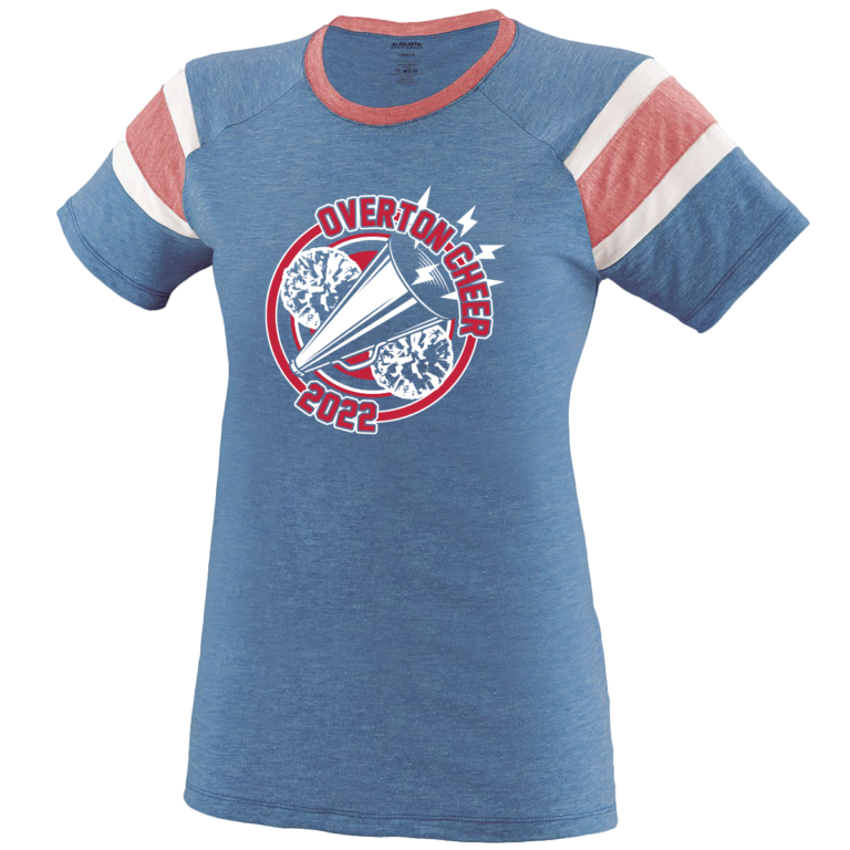 Augusta Cheer T-Shirts Royal Red White Overton Cheer