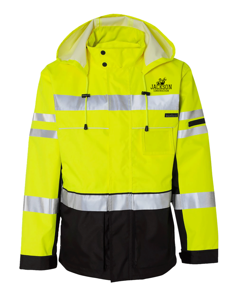 Kishigo Reflective Jacket yellow on top black on bottom with reflective strips