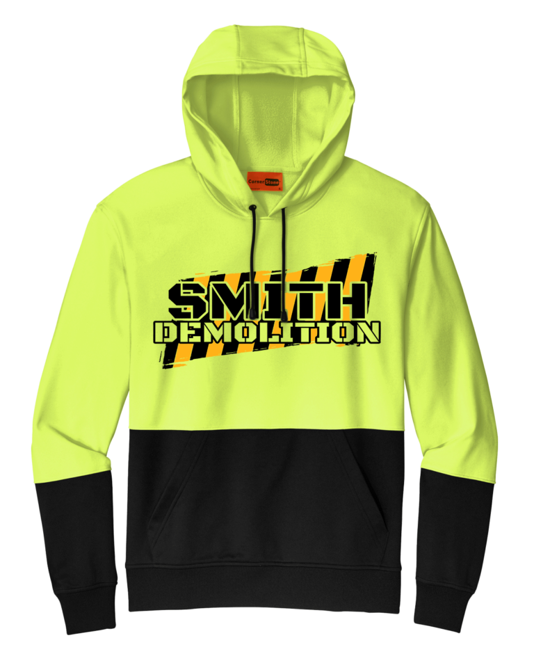 Yellow Cornerstone hoodie with black bottom