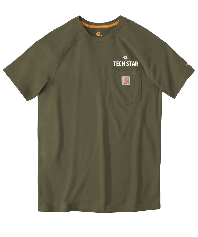 Dark green Carhartt short sleeve t-shirt with chest pocket