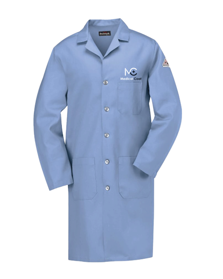 Bulwark Blue Button Up Flame Resistant Lab Coat