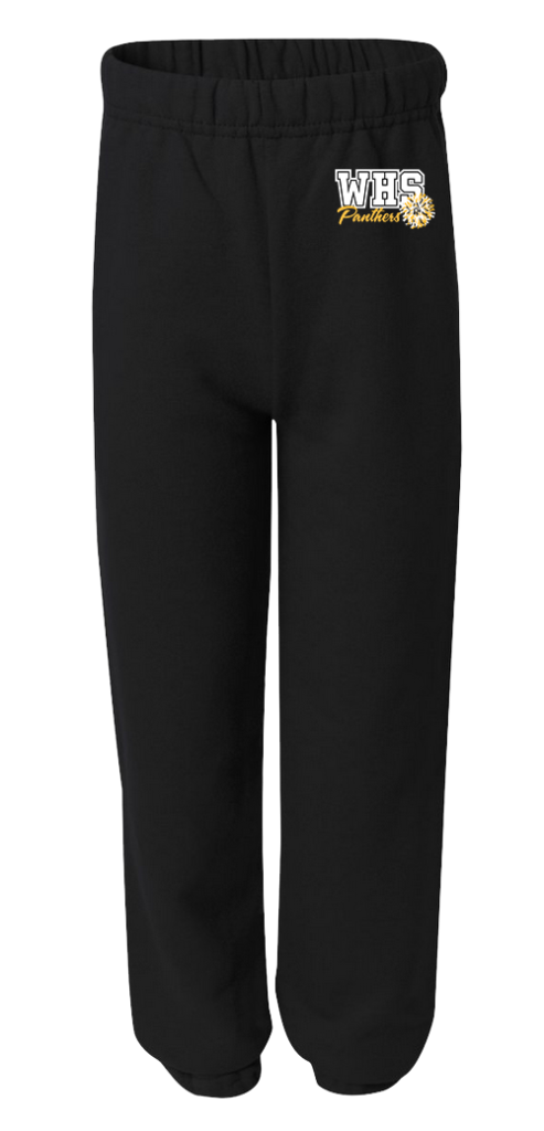 NuBlend Youth Black Sweatpants with Cheer logo